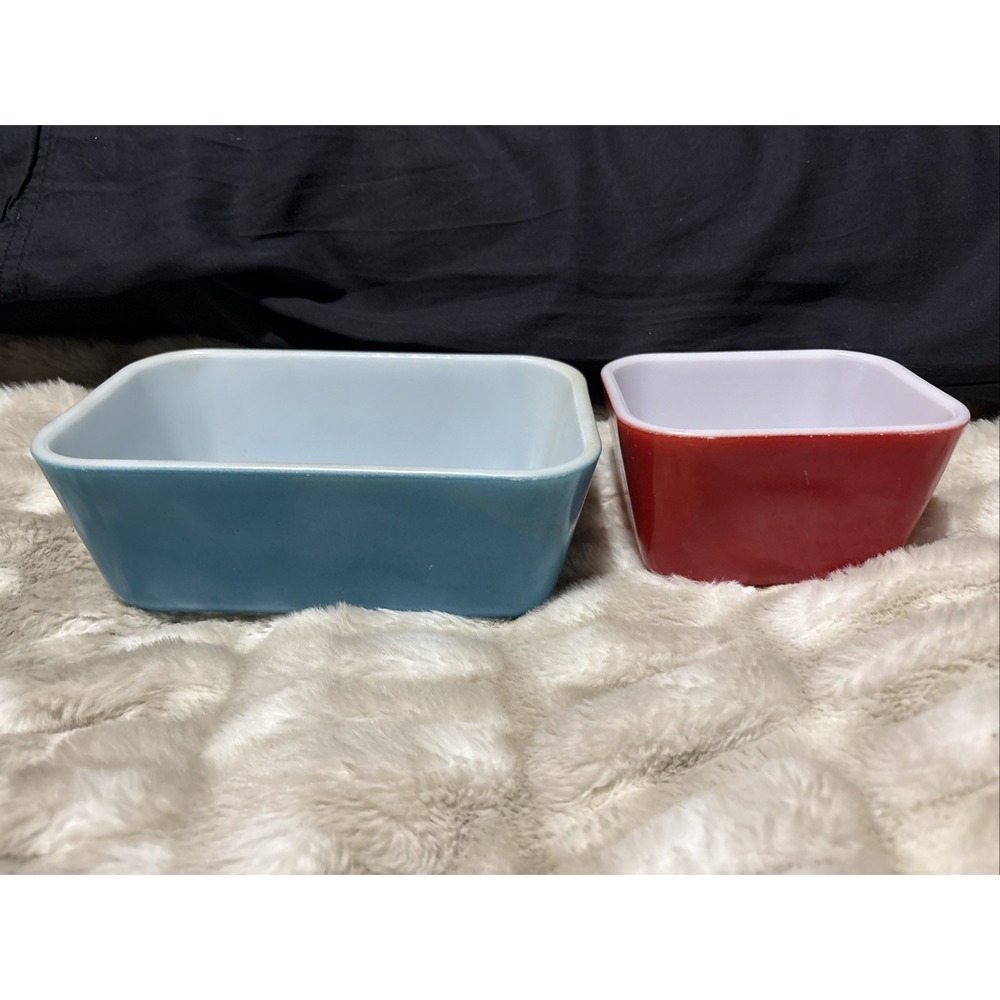 Pyrex 2 Pc Ovenware Refrigerator Dish Set Primary Colors No Lids
